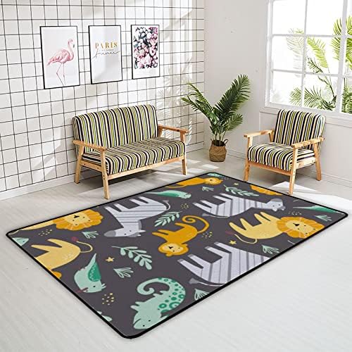 זוחל שטיח מקורה משחק מחצלת חיות גן חיות אפריקני חמוד לסלון חדר שינה חינוכי משתלת רצפת שטיח שטיח