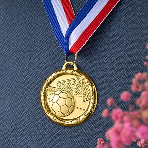 אבוקאי 12 חתיכות כדורגל מדליות עבור פרסים לילדים ומבוגרים, זהב פרס מדליות סט-מתכת אולימפי סגנון