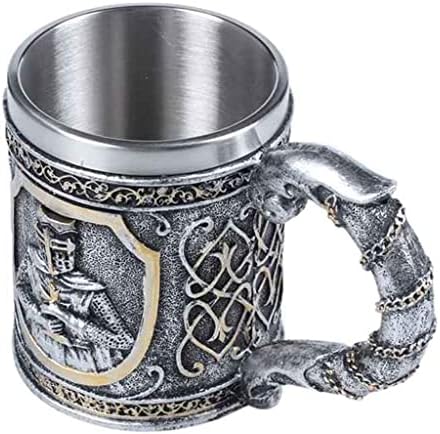 XDCHLK מימי הביניים טמפלר צלבני אביר חליפת ספל של אביר השריון של בירה צולבת סטיין טנקארד כוס קפה-כוס ליין