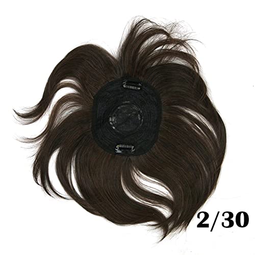 40 גרם 2/30 שחור וחום מדגיש צבע משי בסיס למעלה פאה קליפ שיער טופר שיער מפץ עבור נשים לבן דק שיער