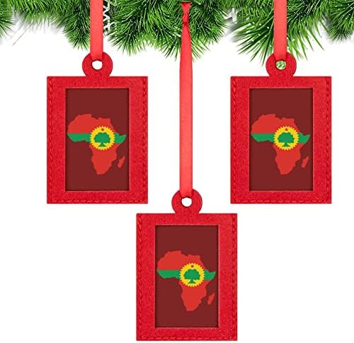 דגל אורומו על מפה של אפריקה מיני קישוטי מסגרת תמונה לחג המולד מורגש מסגרות צילום לתלות למסיבות