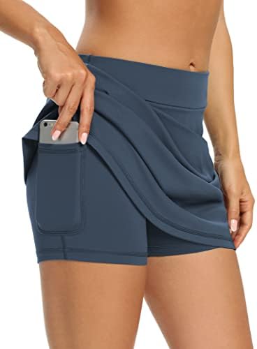 חצאיות טניס של לוקית לנשים גולף גולף Activewear Skorts מיני אימון קיץ מפעיל מכנסיים קצרים עם כיסים