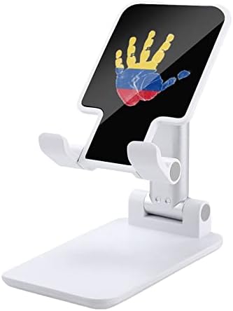 דגל קולומביה דגל דקל מודפס שולחן עבודה מתקפל מחזיק טלפון סלולרי מתכוונן אביזרי שולחן עבודה למשרד