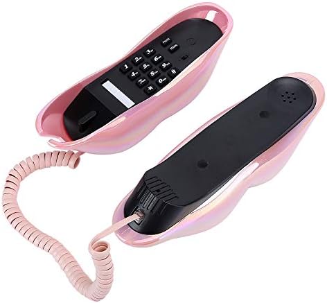 טלפונים קוויים, טלפון שפתיים ורודים של חידוש, טלפון פה חוטי בצורת קריקטורה בצורת, טלפון משרד ביתי קווי, קישוט