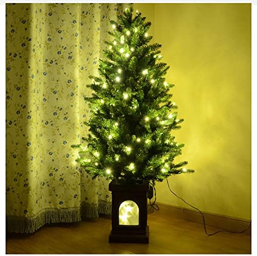 Dulplay 4ft מיטה לפני מיטה מלאכותית עץ חג המולד עצים מעוטרים עץ בונסאי אשוחית צירים אוטומטית לחופשה-4ft