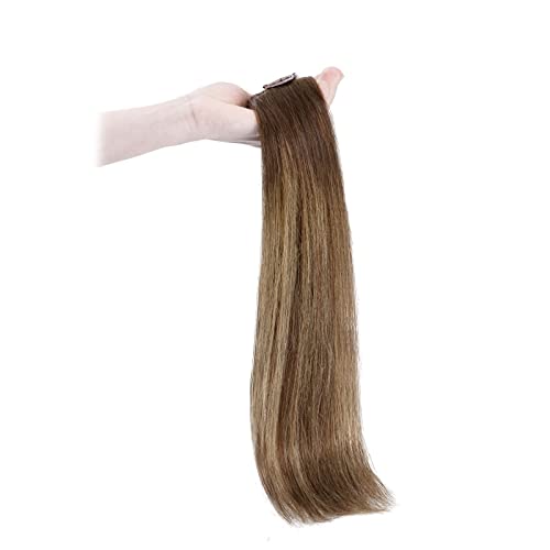 קליפ בתוספות שיער טס אמיתי שיער טבעי קליפ בתוספות שיער לנשים, טבעי ישר קליפ בהארכה 7 יחידות 16 קליפים,