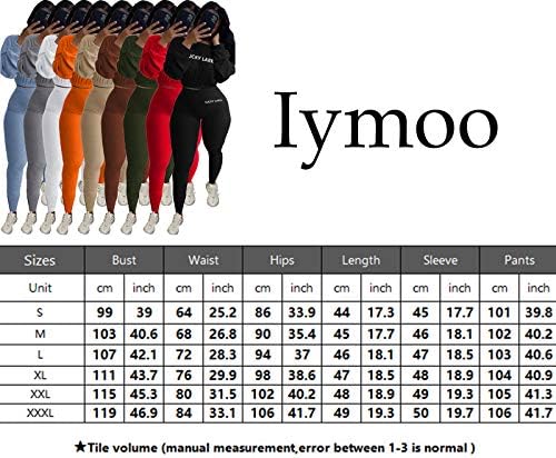 IYMOO נשים 2 תלבושות תלבושות סטיעה - יבול שרוול ארוך עליון מעץ + מכנסיים ארוכים רזים סט רצועת ריצה