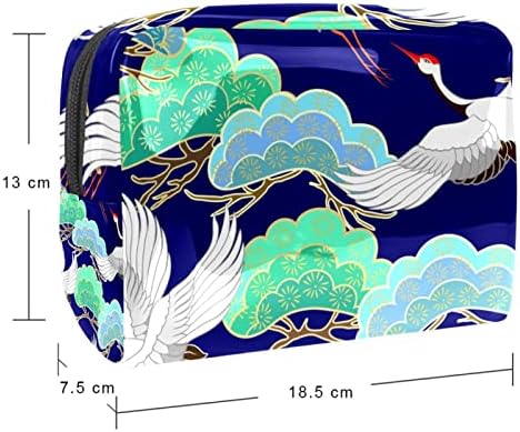 תיקי קוסמטיקה של Tbouobt תיקי איפור לנשים, שקיות נסיעות איפור קטנות, רטרו אורן עץ פיות מנוף יפנית