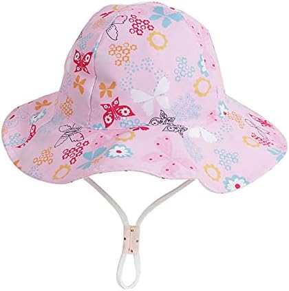 משוכנע 8 כובע שמש רחב מתכוונן כובע שמש - ילדים UPF50+ כובע דלי קיץ, כובע משחק נושם נושם נושם