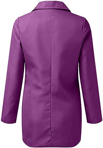 בלייזרים קדמיים פתוחים לנשים שרוול ארוך עבודה מעילי משרד בלייזר בלייזר חולצת ז'קט קל משקל קל בגדי סתיו