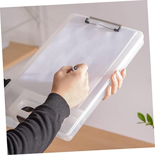 1 מחשב תיבת מארגן תיבת נייר תיקיית משרד תיקיות פלסטיק לוחות סיעוד לוח עסקים לוחות כתיבה עם אחסון משטח
