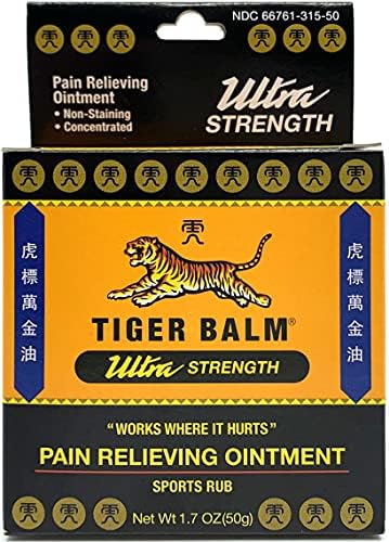 Tiger Balm כאב משחה, ספורט אולטרה, 50 גרם - גודל מקצועי - ספורט משפשף כוח אולטרה - הקלה לדלקת