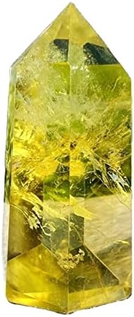 Hikje טבעי גביש צהוב אובליסק עמוד אנרגיה קריסטל קישוט רייקי