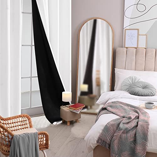 וילונות אפלים לבנים של דקונובו לחדר שינה וסלון - וילונות חלון חוסמים אור באורך 84 אינץ 'עם