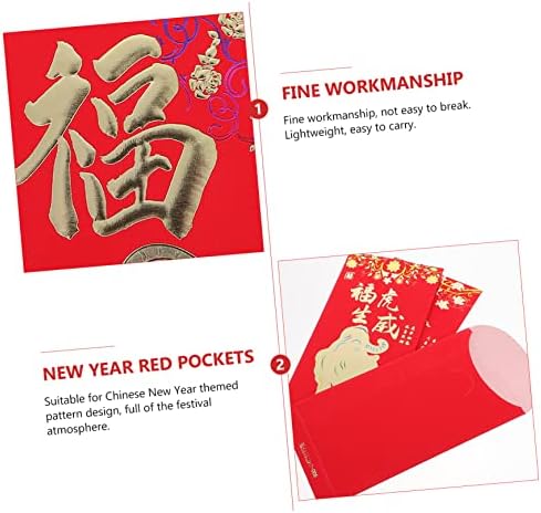 18 יחידות שנה של נמר אדום מעטפות חתונה מעטפות דקורטיבי מעטפות כיס ארנק סיני כסף מעטפת אדום מעטפות