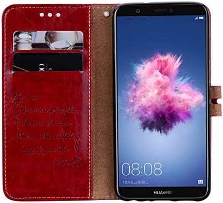 מארז טלפונים ניידים מעוצבים באופן מקצועי בסגנון עסקי מרקם שעווה שמן מארז עור הפוך אופקי עבור Huawei P Smart/Fenter