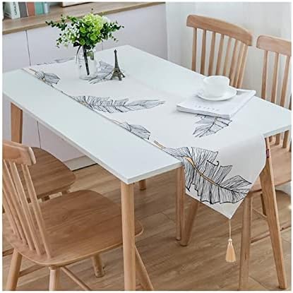 רץ לשולחן קפה עגול, עיצוב שולחן מתקפל פוליאסטר רשת לבנה ושחורה תבנית גיאומטרית פשוטה קישוטי מסיבת ליל