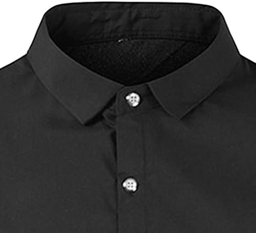 חולצת שמלת שרוול קצרה של גברים רגילה של גברים חולצות עסקיות סולידיות חולצות מזדמנים קלות