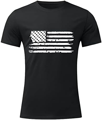XXBR יום העצמאות לגברים יום שרוול קצר חולצות, גברים 4 ביולי דגל אמריקאי צמרת חולצות טריקו צווארון