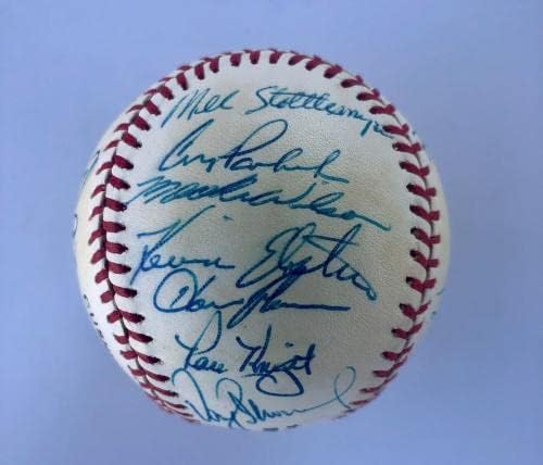 1987 New York Mets חתמה על NL Baseball-29 חתימות-מכתב JSA-כדורי חתימה