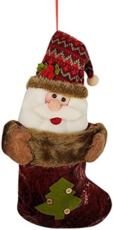 קישוט לחג המולד של XIOS 2022 קישוטי חג המולד גרבי חג זקן איש שלג שקית תיק מתנה תיק מתנה חלון תצוגה אבזרים גרלנד