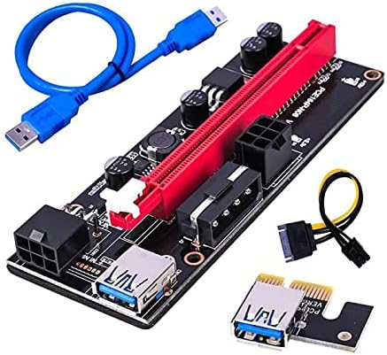 מחברים כריית ver009 USB 3.0 PCI -E Riser ver 009S אקספרס 1x 4x 8x 16x מארח מתאם מתאם SATA 15 pin עד 6 PIN