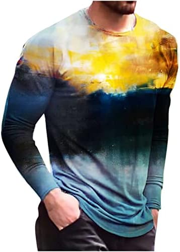 חולצות לגברים, חולצות גברים 3D מודפסות חולצות שרוול ארוכות מודפסות לגברים סוודר צוואר עגול גרפי
