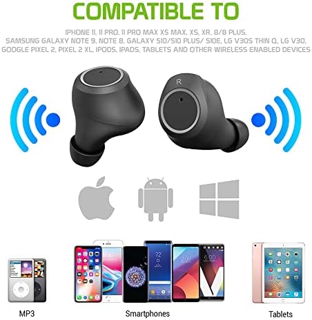 אוזניות Bluetooth אלחוטיות אלחוטיות תואמות את סמסונג גלקסי A14 5G עם מארז טעינה באוזניות באוזן.
