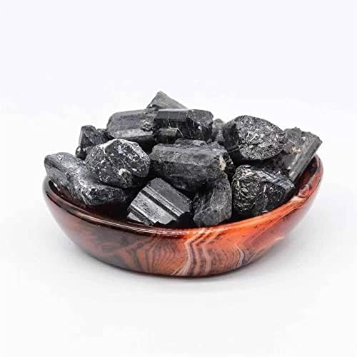 Sudemota גביש טבעי מחוספס רייקי ריפוי קריסטל 500 גרם אבן מזל ייחודית פנדות טורמלין שחורות טבעיות לריפוי מתנה