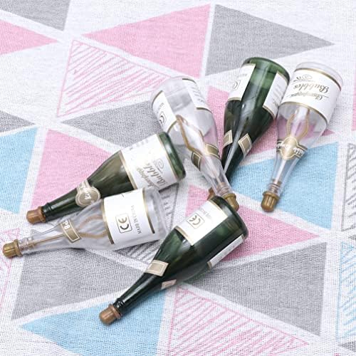 24 יחידות מיני בקבוק שמפניה בועות בקבוק בועה ריק קטן עם שרביטים לטובת חתונה בתפזורת