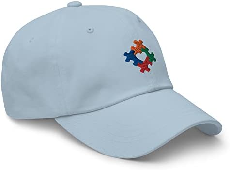 כובע אבא רקום אוטיזם, מודעות לאוטיזם חתיכת פאזל אהבה כובע לב