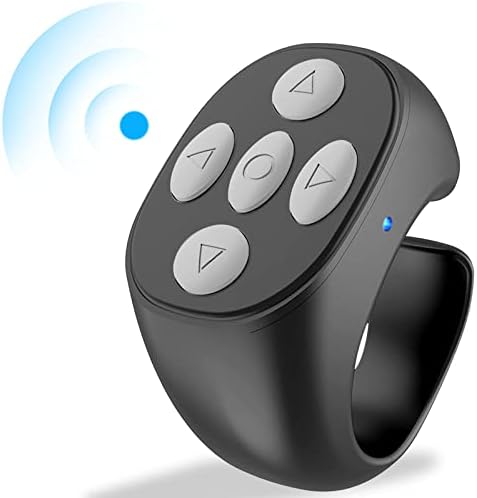 שלט רחוק של Bluetooth עבור Tik Tok Page Turner, Chrxbei טבעת גלילה לטיקוק, אייפון, אייפד, טלפון סלולרי, iOS,