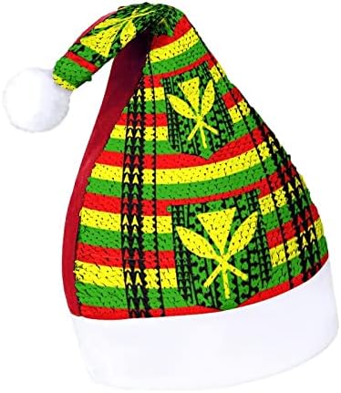 שבטי קאנאקה מאולי דגל מצחיק חג המולד כובע נצנצים סנטה קלאוס כובעי גברים נשים חג המולד מסיבת