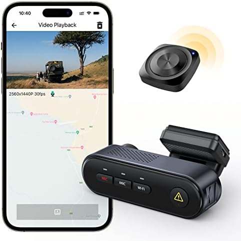 【צרור: WM1 + Bluetooth מרחוק】 VIOFO WM1 DASH CAM, 2K 1440P מצלמת מקף חכם, בנויה ב- Wi-Fi GPS, מצב חניה 24 שעות,