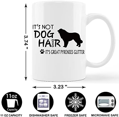 גיצ ' וגי זה לא כלב שיער זה נהדר הפירנאים גליטר קרמיקה ספל-11 אונקיות מצחיק כלב קפה חלב תה ספל כוס,