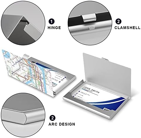 ניו יורק רכבת תחתית מפת עסקים מזהה כרטיס מחזיק סילם מקרה מקצועי מתכת שם כרטיס ארגונית כיס