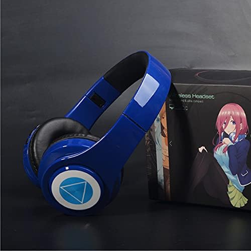 Nakano Miku Bluetooth אוזניות, סטריאו Hi-Fi אלחוטי מעל אוזניות אוזניים עם מיקרופון מובנה, החמישייה