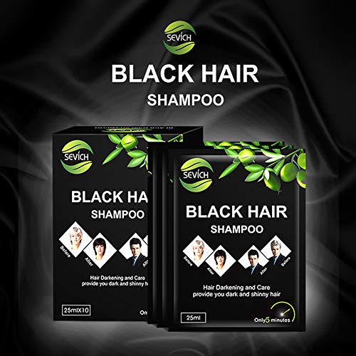 סביך שחור שיער שמפו באופן מיידי שחור שיער לצבוע, מרכיבים טבעיים שיער שמפו, שיער חוזק תיקון מזגן, 5 דקות
