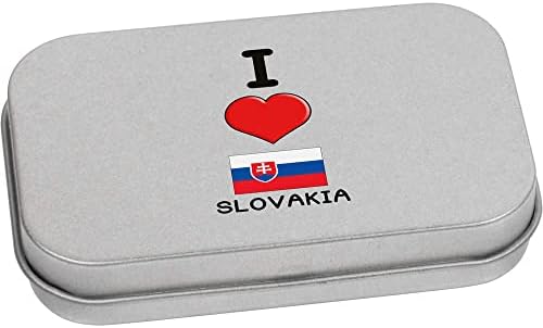 Azeeda 220 ממ 'אני אוהב סלובקיה' מתכת פח/קופסת אחסון