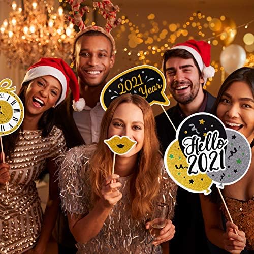 ABOOFAN 20 יחסי גומלין לשנה החדשה אבזרי תמונות 2021 אבזרי ערב ראש השנה אבזרי Selfie Creative Props חגיגה חגיגה