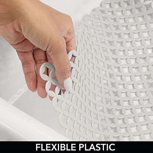 MDesign גמיש פלסטיק גמיש מגן כיור ומזרן ייבוש כלים - חורי ניקוז מאפשרים לזרום מים - לחמניות לאחסון