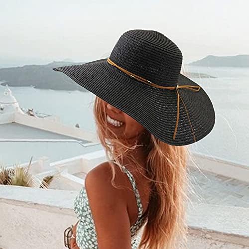 כובע מגן השמש של חוף נשים כובע מוצק מתקפל שולי נושם כובע קיץ נושם שמש מגן על כובעי קש חוף