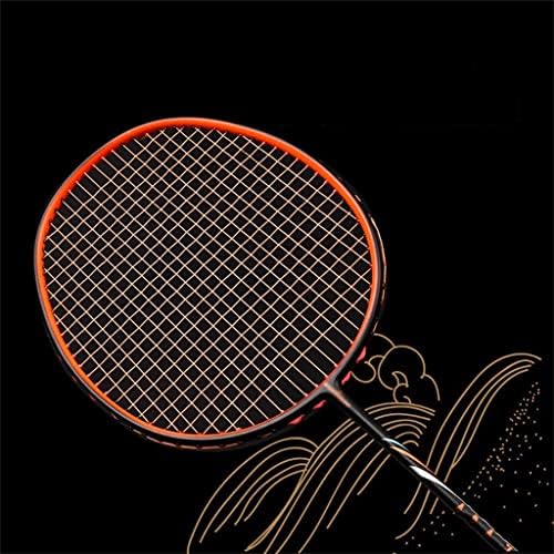 מחבט Badminton 10U עבה -אור 54 גרם מחבט פחמן מלא למבוגרים מלא ירייה יחידה