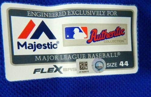 2019 New York Mets Jed Lowrie 4 משחק הונפק כחול ג'רזי 150 טלאים Mets6206 - משחק משומש גופיות MLB