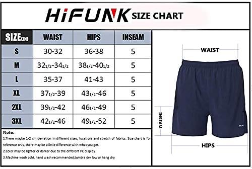 אימון Hifunk Mens מפעיל מכנסיים קצרים בגודל 5 אינץ
