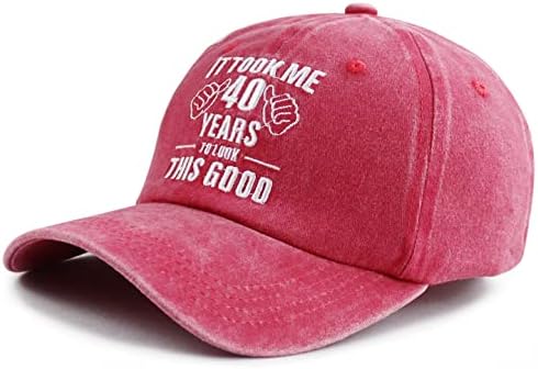 לקח לי 40 שנה להסתכל על הכובע הטוב הזה לנשים גברים, רקמה מתכווננת מצחיקה כובע בייסבול ליום הולדת 40