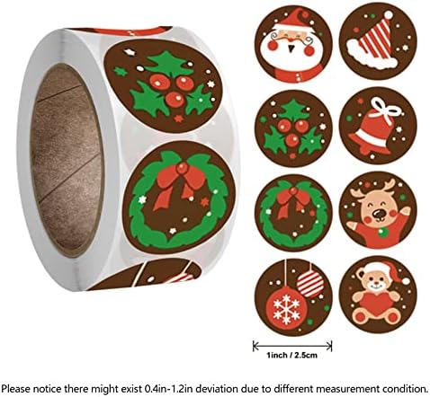 תוויות רול מדבקות קריקטורה מדבקות לחמניות עצמי דבק חותמות חג המולד הודיה המפלגה דקור