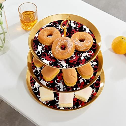 3 טייר קאפקייקס סטנד מגדל עוגות מגדל עוגות קאפקייקס מגדל עץ קינוח למסיבות אירועים עיצוב, צללית