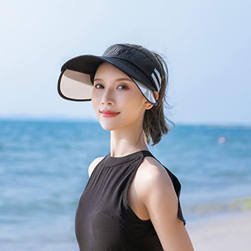 כובע מגן שמש של Peeces Sun עם שטח רחב לנשים כובע הגנה מפני נשים לחוף טניס גולף המריץ גינון דיג טיולים