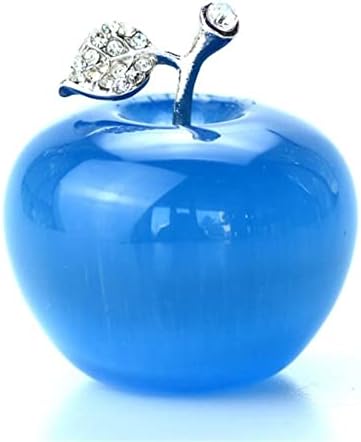קישוטים לקריסטל Acinra עין חתול כחול טבעי קוורץ גביש אבן תפוח 45 ממ לקישוט 1 pc קישוט לחדר